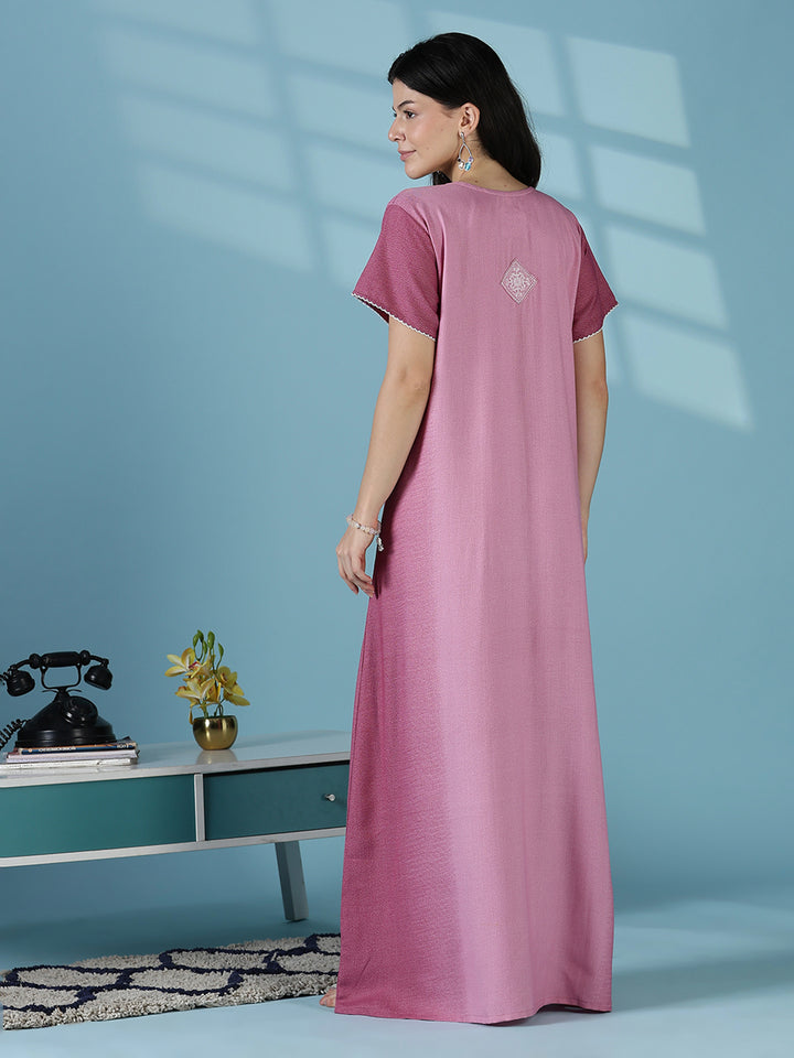 Whisper Rose Alpine Designer Nighty for Women Soft Comfort