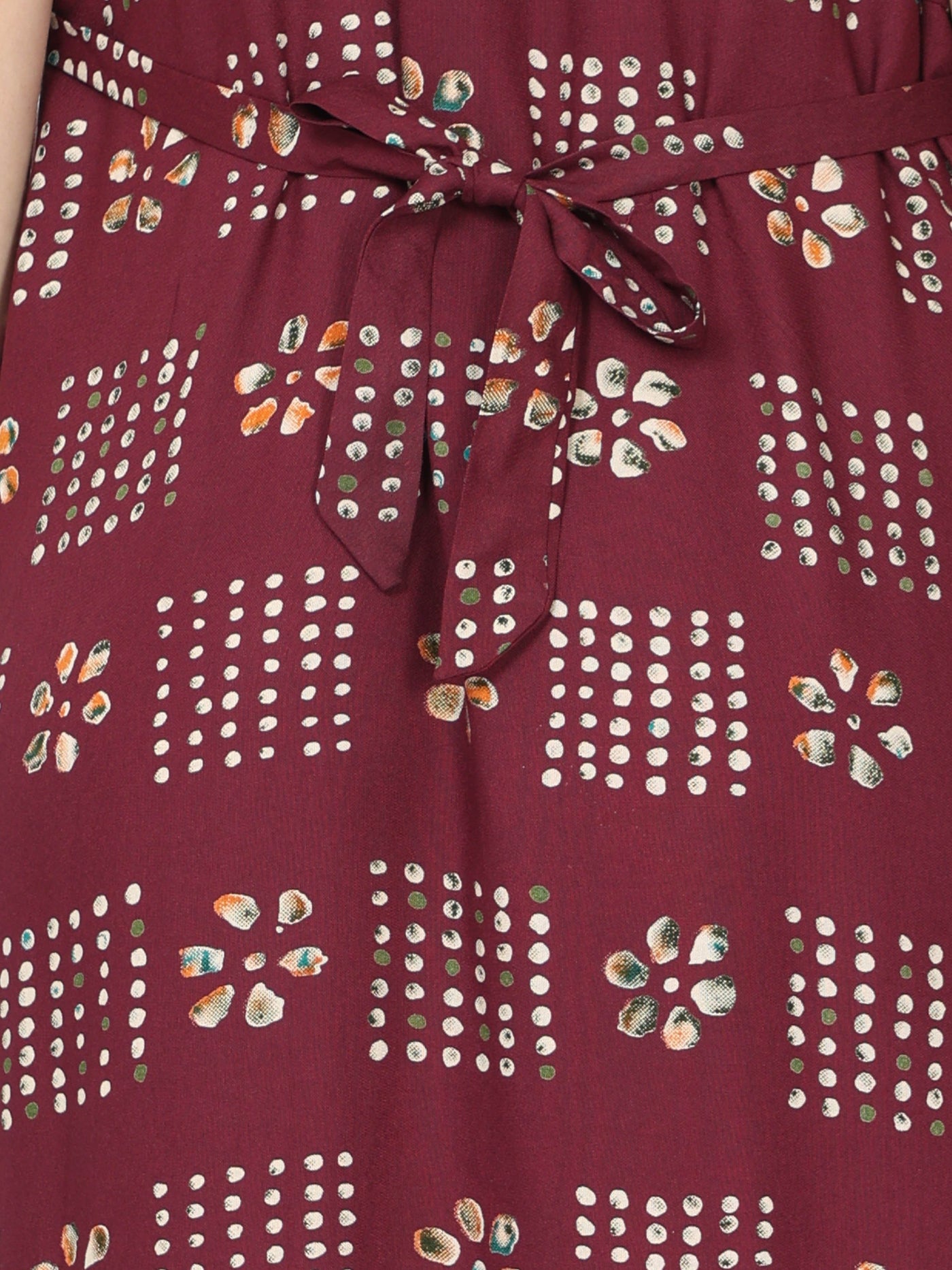 Rayon Maternity Feeding Nighty Wine