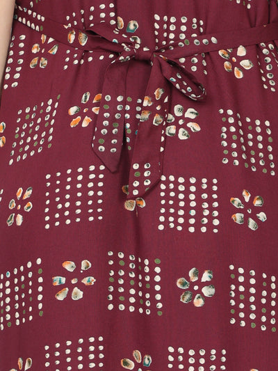 Rayon Maternity Feeding Nighty Wine