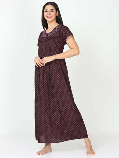 Polyester Viscose Designer Nighty Violet