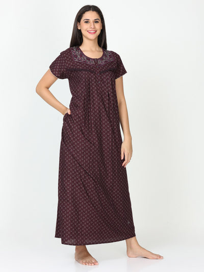 Polyester Viscose Designer Nighty Violet