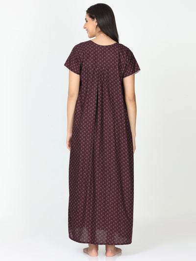Polyester Viscose Designer Nighty Violet