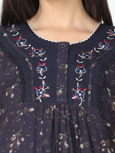 Alpine Designer Nighty Navy Blue