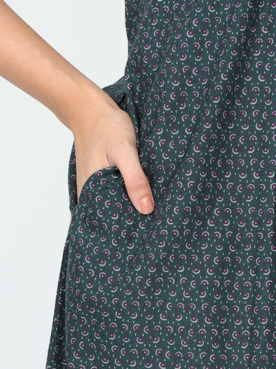 Polyester Viscose Designer Nighty Green
