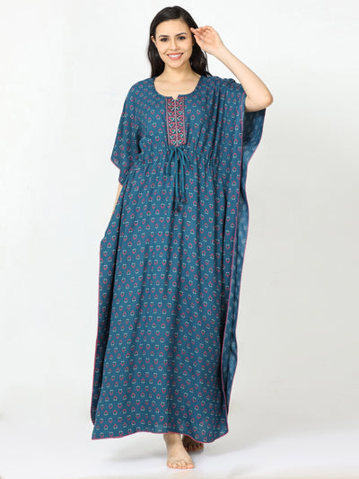 Alpine Designer Kaftan | Steel Blue