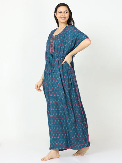 Alpine Designer Kaftan | Steel Blue
