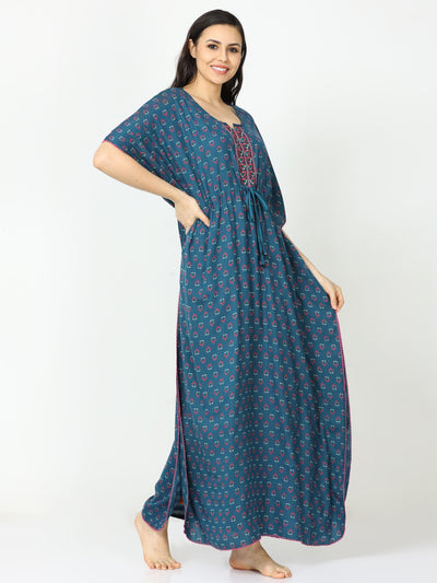 Alpine Designer Kaftan | Steel Blue