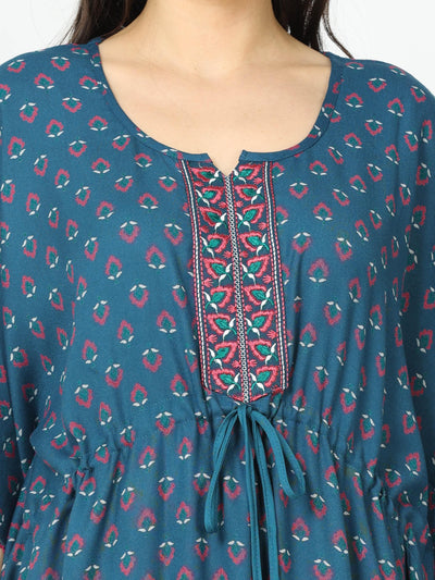 Alpine Designer Kaftan | Steel Blue