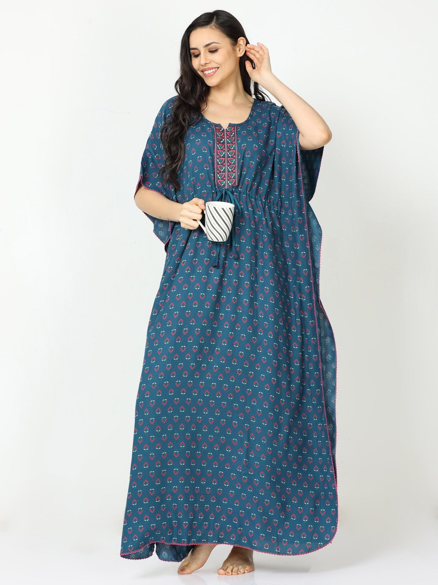 Alpine Designer Kaftan | Steel Blue