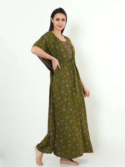 Alpine Designer Dark Green Kaftan