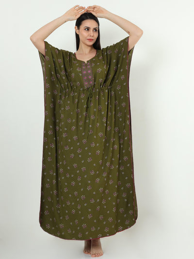 Alpine Designer Dark Green Kaftan