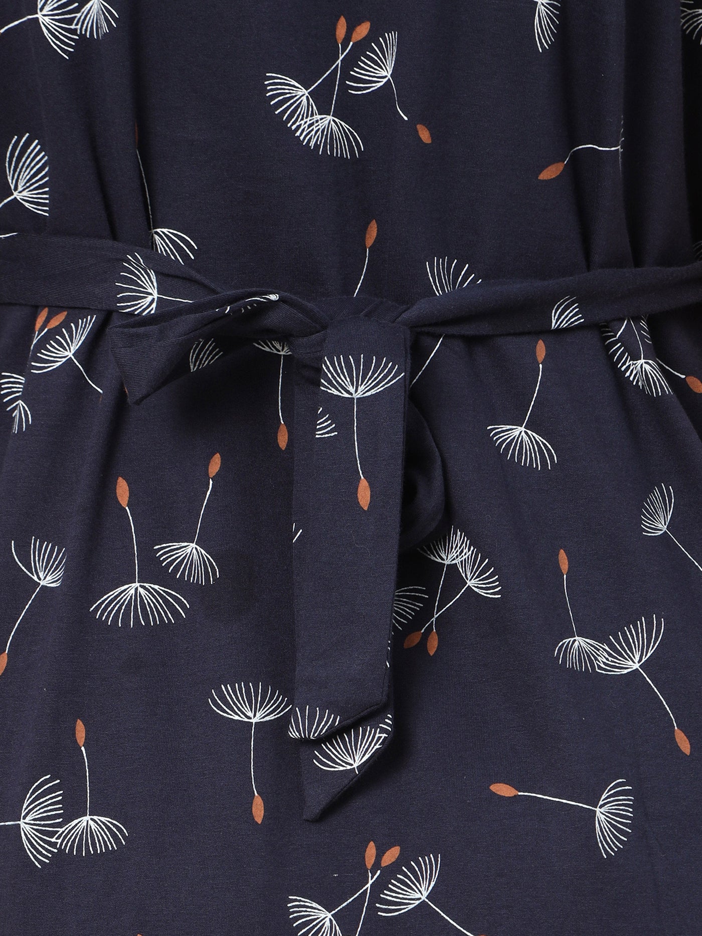 Hosiery Cotton Maternity Nighty Dark Blue