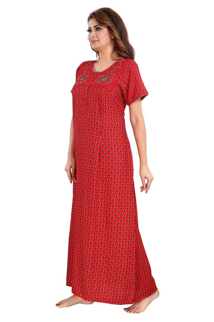 Alpine  Maternity Feeding Nighty | Red