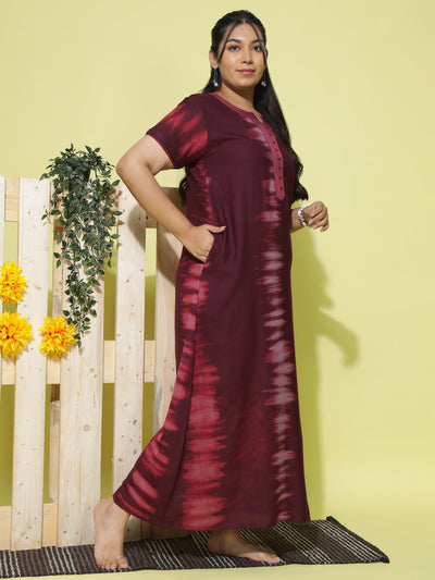 Alpine Designer Nighty Maroon