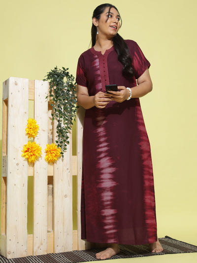 Alpine Designer Nighty Maroon