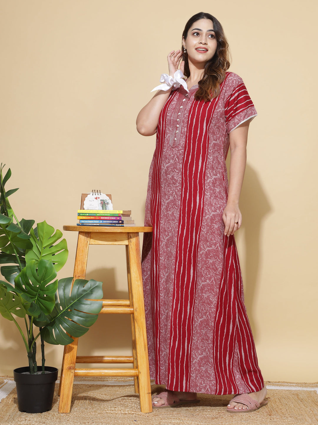  Alpine Nighty  Shop Cool and Comfortable Red Sexy Nighty at 9shines Label- 9shines label 