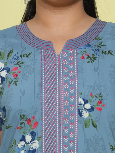 Viscose Designer Nighty Pearl Blue