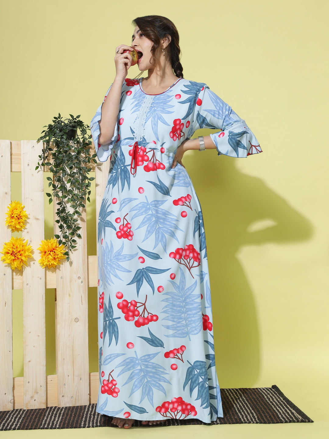 Shop Latest Sky Blue ladies Nighty Dress at Great Prize 9shines label Shop Latest Sky Blue ladies Nighty Dress at Great Prize 9shines label