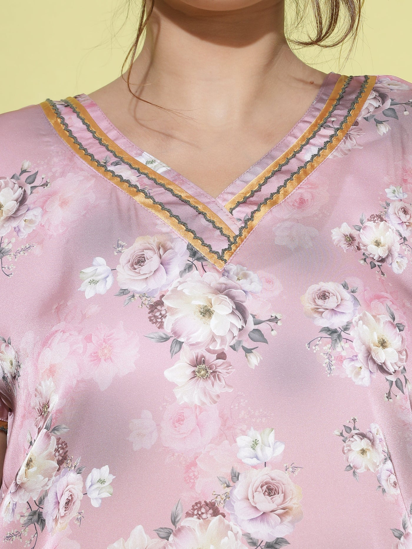Satin Designer Pink Nighty