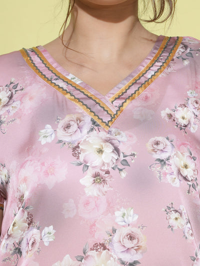 Satin Designer Pink Nighty