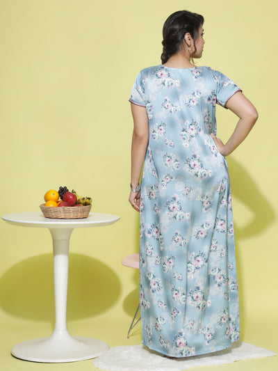 Satin Designer Blue Nighty