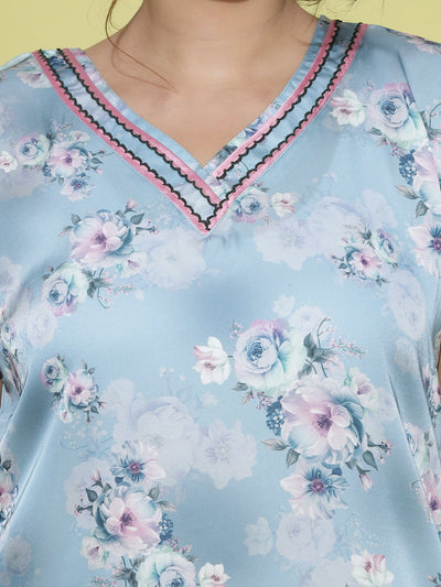 Satin Designer Blue Nighty