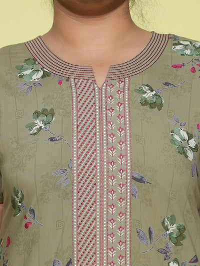 Viscose Designer Nighty Pista Green