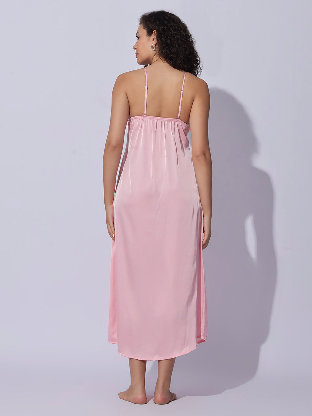 Satin Lace Robe Night Gown Set for Women Soft Elegant Sleepwear