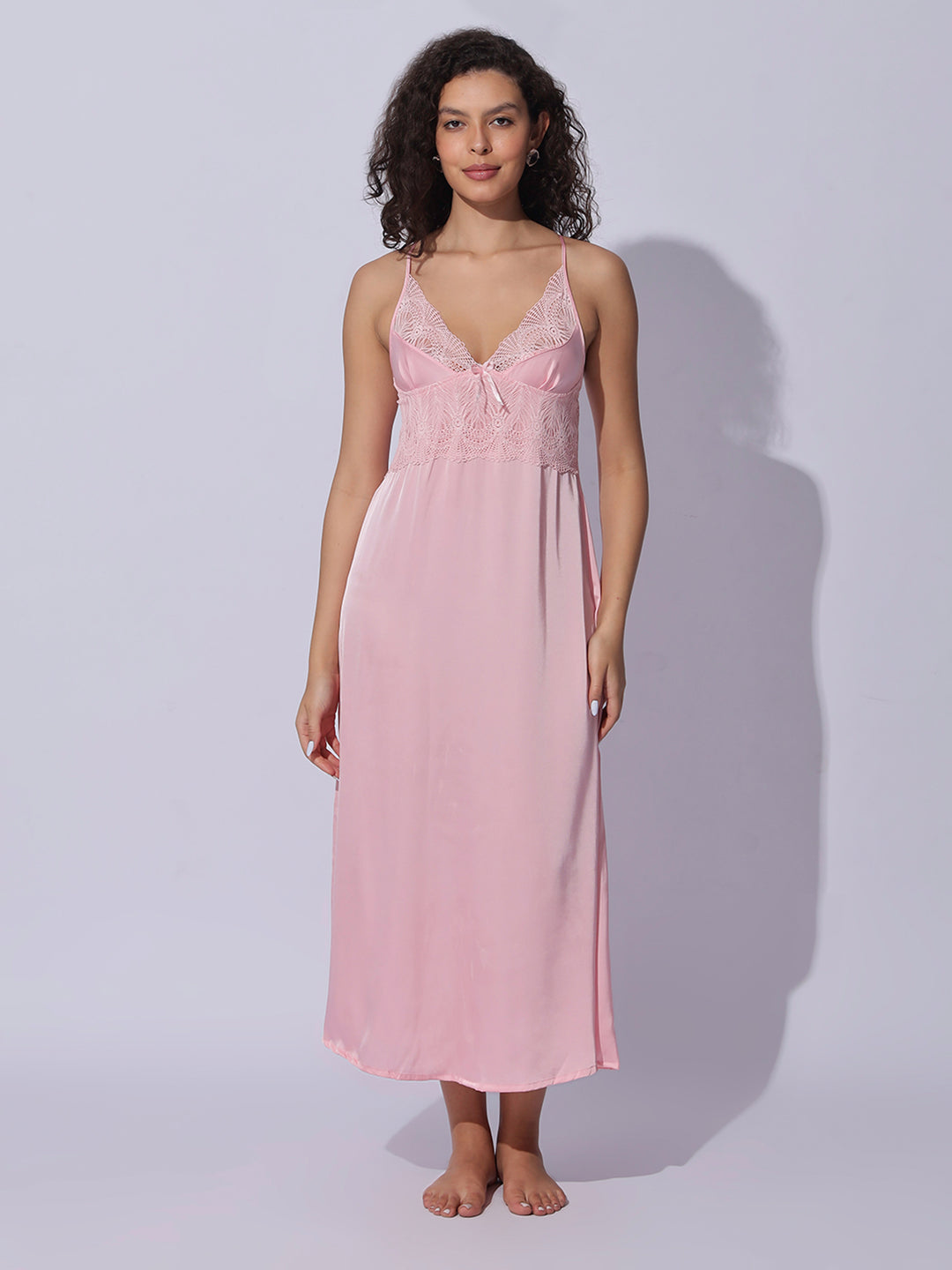 Satin Lace Robe Night Gown Set for Women Soft Elegant Sleepwear