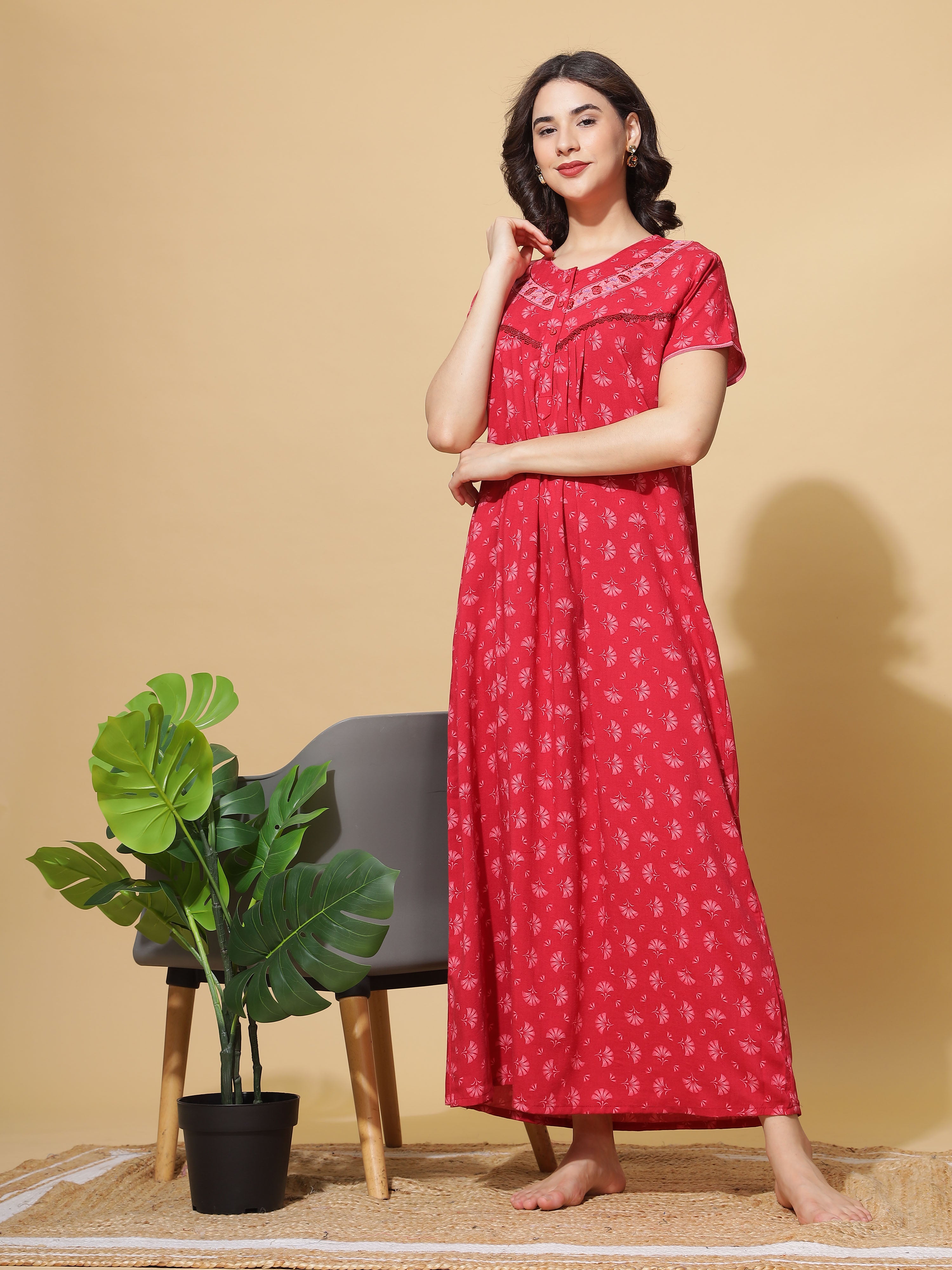 9shines Label Cotton Crush Nighty Bold Red Beauty 9shines label