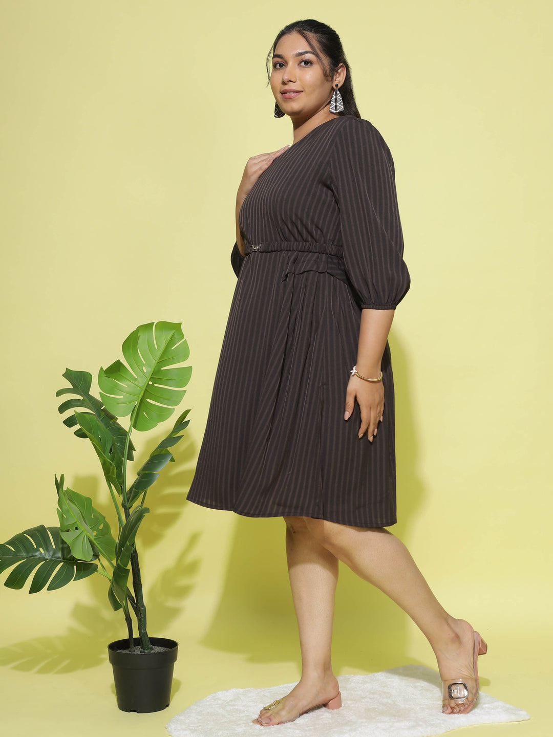  Casual Dresses  Plus Size Dresses Online India - Buy Black Polyster Dress- 9shines label 