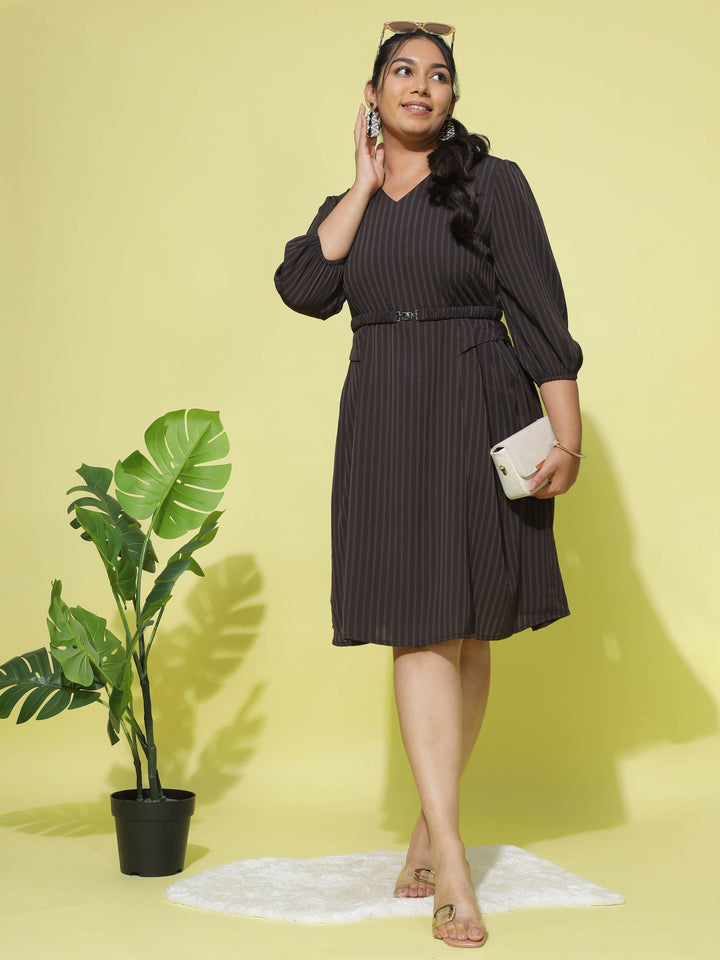  Casual Dresses  Plus Size Dresses Online India - Buy Black Polyster Dress- 9shines label 