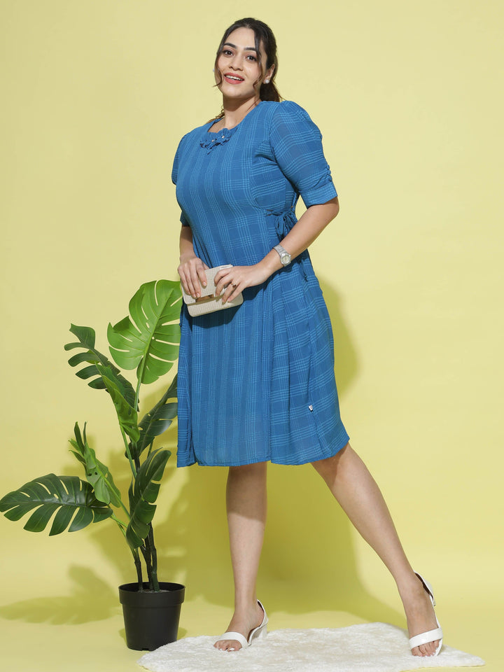  Casual Dresses  Printed Dress Women - Buy Sky Blue Printed Dress Online- 9shines label 