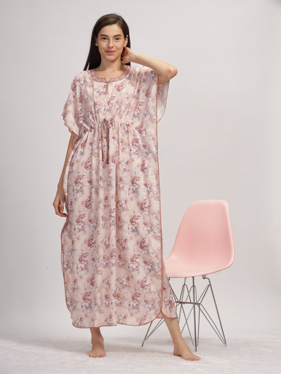Cotton Top Floral Embroidery Sky Blue