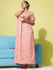 Alpine Designer Nighty in Floral Peach Print for Women