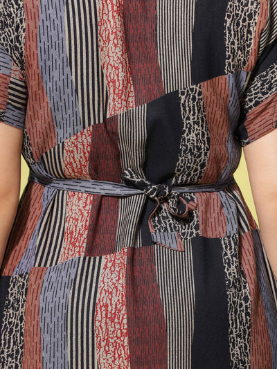 Viscose Top Collar Neck Denim Blue
