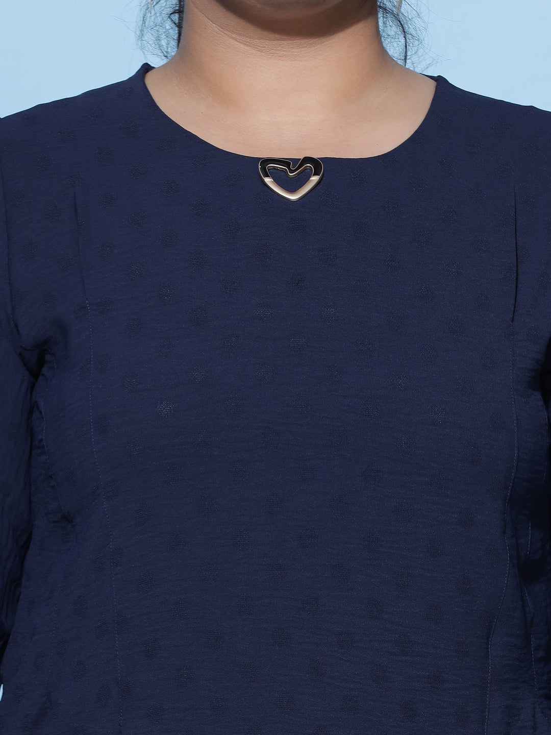  Casual Tops  Plus Size Crop Tops - Buy Latest Navy Blue Polyster Top Online- 9shines label 