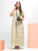 Alpine Floral Print Nighty in Floral Green for Women