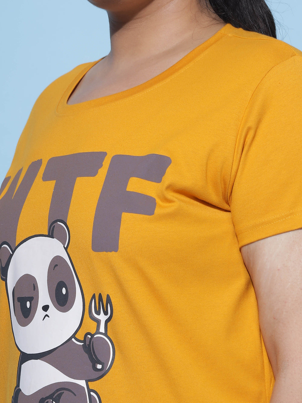  Plus Size Short Nighty  Bold Yellow Nighty - XXl Cotton Nighties Online Shopping- 9shines label 