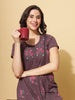 Cotton Blend Designer Maxi Coffee Nighty