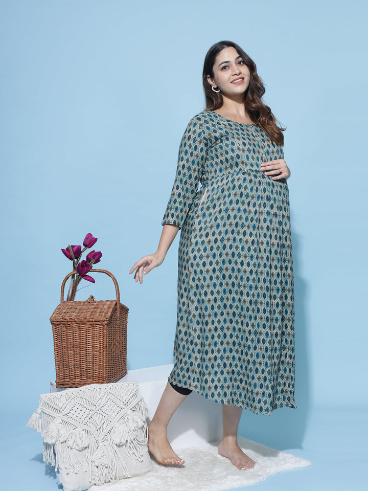 Maternity Dress  Buy Trendy Bottle Green Maternity Dress at Great Price Online- 9shines label 