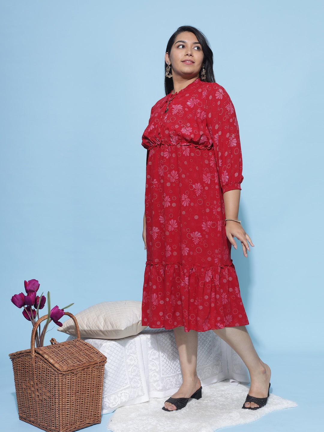  Casual Dresses  Printed Dresses For Women - Buy Stylish Red Dress Online- 9shines label 