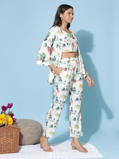 Rayon 3-PC Co-Ords Set Lemon Yellow