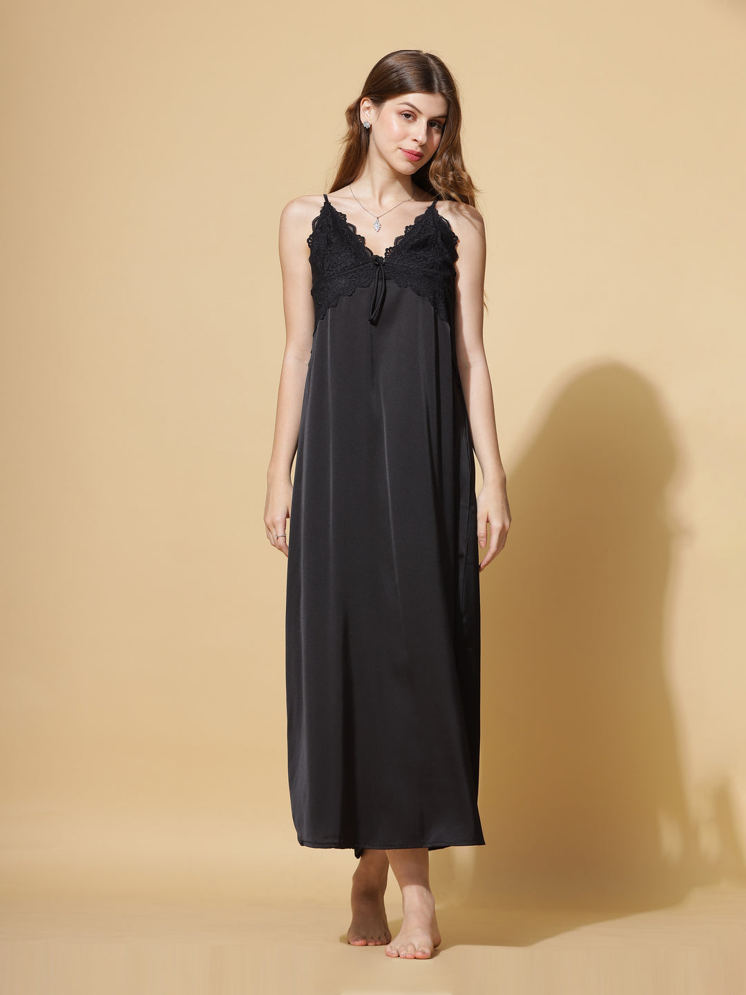 black nighty dress Shop Black Bridal Nighty Dress With Long Robe Gown Online – 9shines label