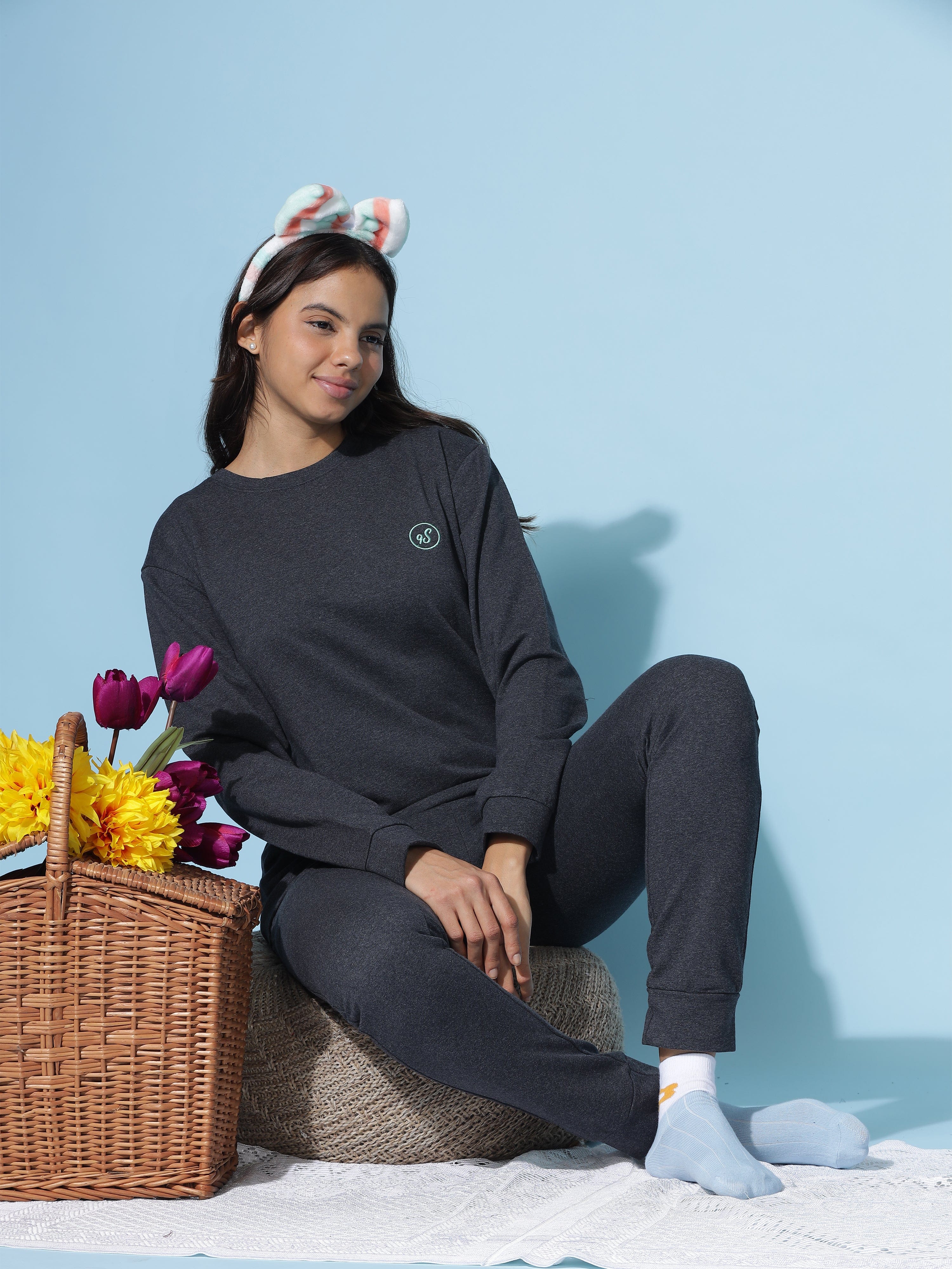 Grey track suits best sale