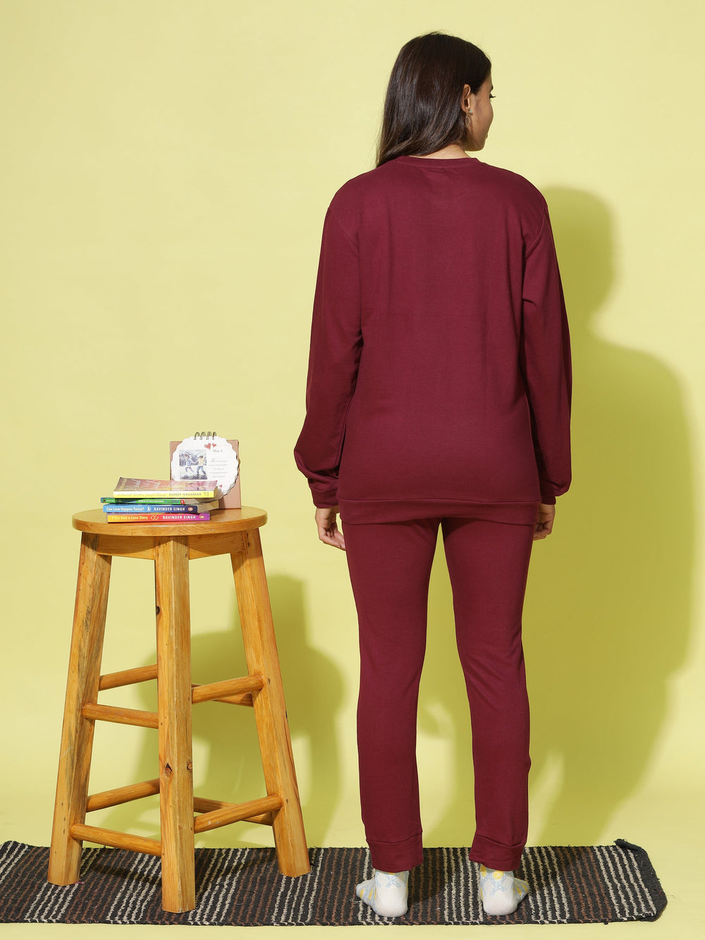  Jogger set  Best Price in Online Maroon Hosiery Cotton Track Suit- 9shines label 