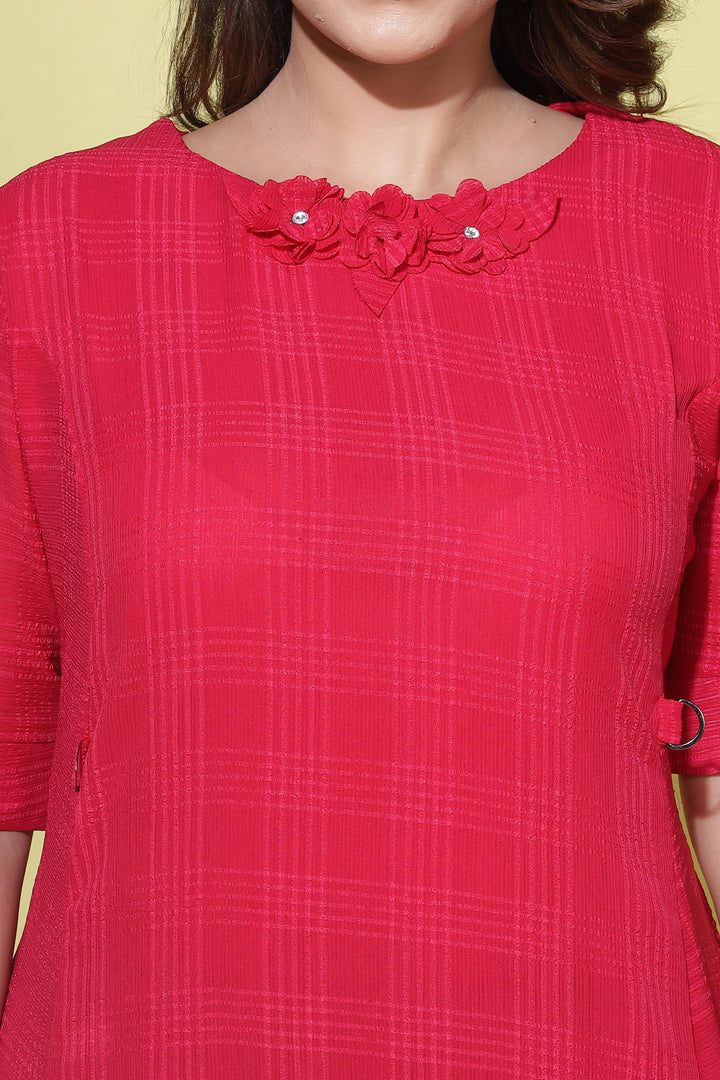 Casual Dresses  Floral Print Dresses For Women - Buy Dark Pink Dress Online- 9shines label 