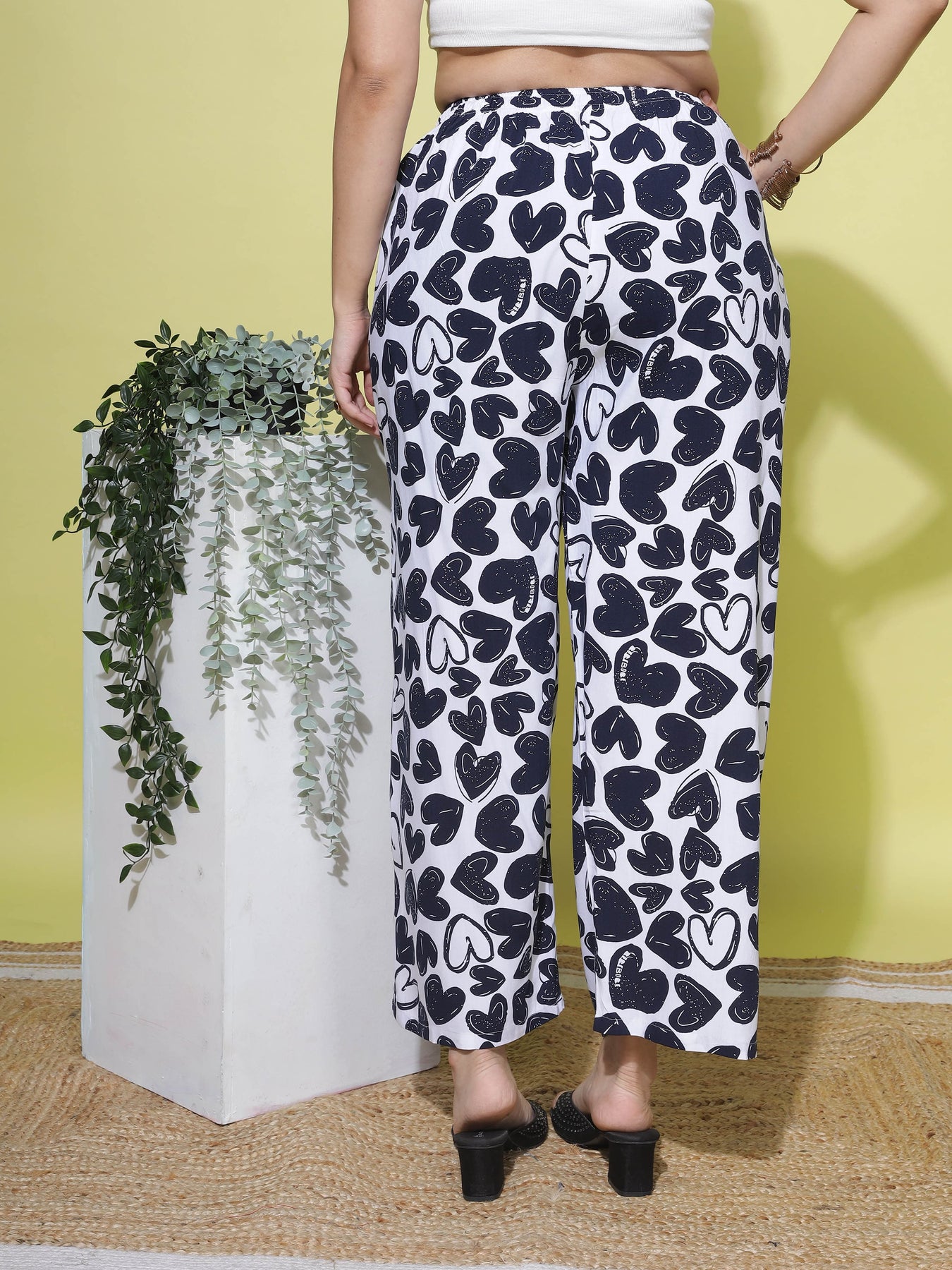 Free Size Palazzo - Shop Denim Blue Palazzo Pants Online – 9shines label