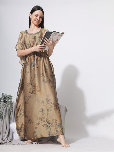 Satin Kaftan Mint Green