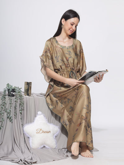 Satin Kaftan Mint Green
